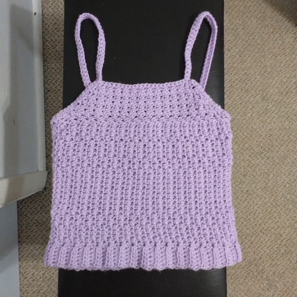 Handmade Crochet Tank Top - Lilac Purple - Picture 5 of 8